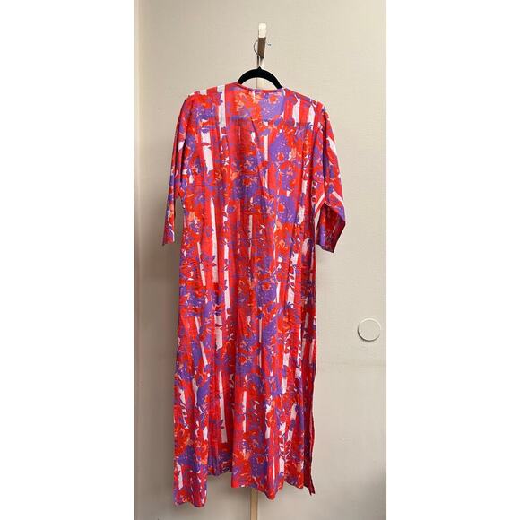 RO'S GARDEN Long Kurta Petunia Coral M - NWT - Picture 5 of 5